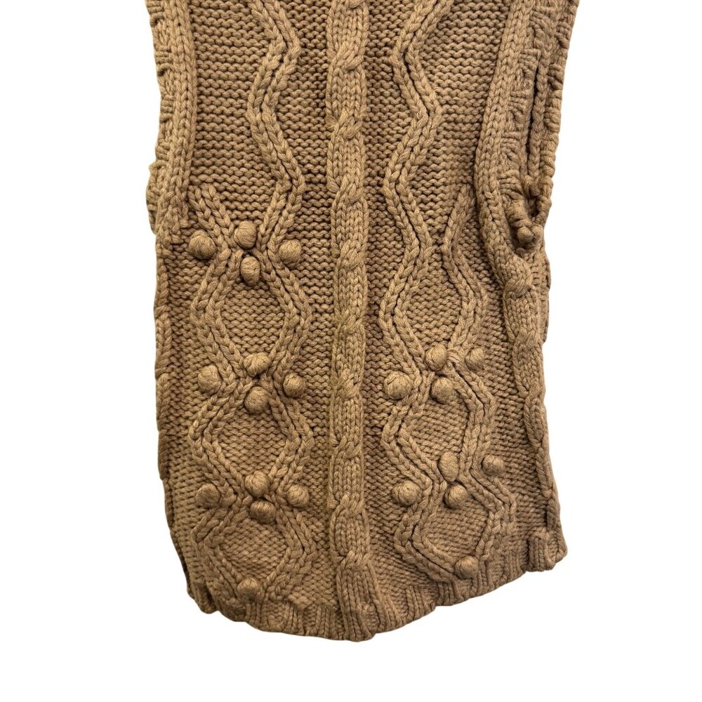 Vintage Brazen Womens Beige Knit Vest W/ Genuine Rabbit Fur Collar Sz S - Picture 8 of 8